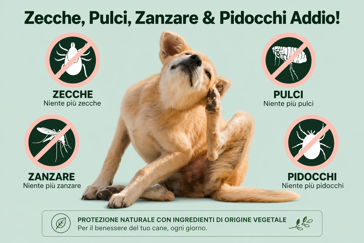 Codallma™ Spray contro zecche, pulci, acari e zanzare [fornitura annuale]