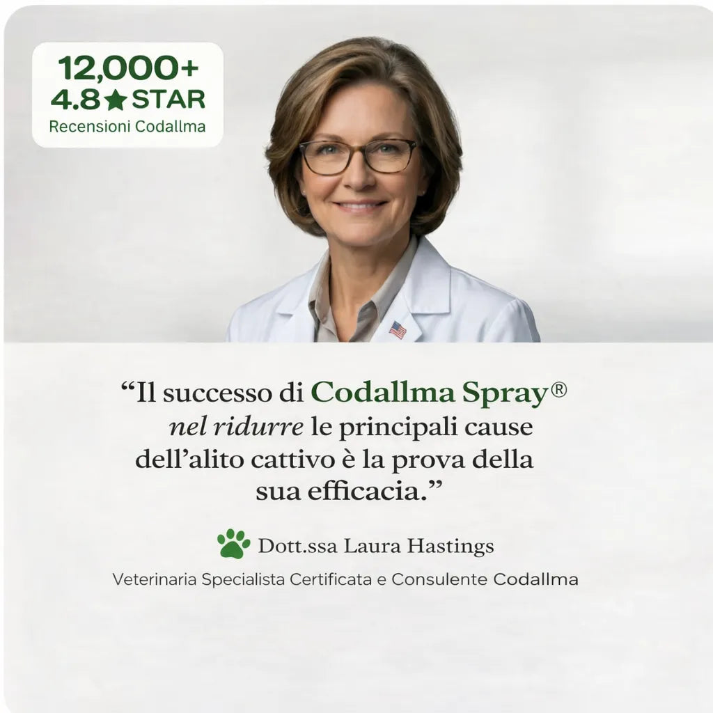 Codallma Spray™ per Gatti Ferma i batteri che causano la carie prima che portino a interventi chirurgici rischiosi