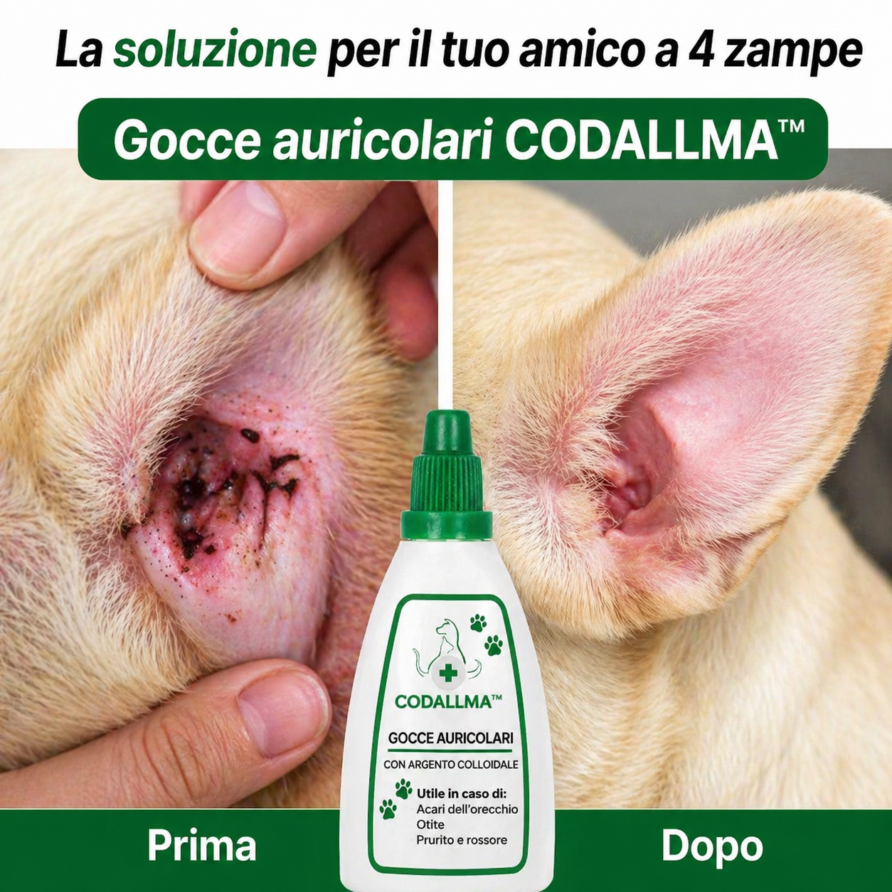 Codallma™ Soluzione per la pulizia delle orecchie del cane