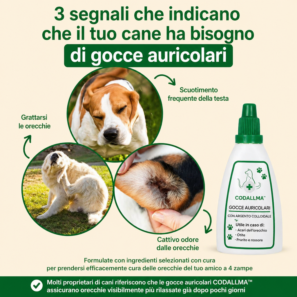 Codallma™ Soluzione per la pulizia delle orecchie del cane