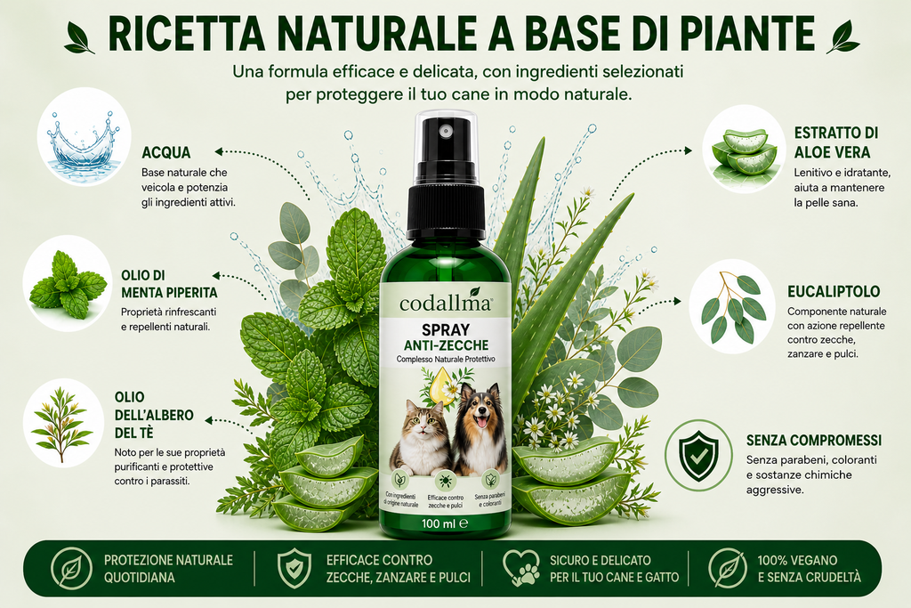 Codallma™ Spray contro zecche, pulci, acari e zanzare [fornitura annuale]